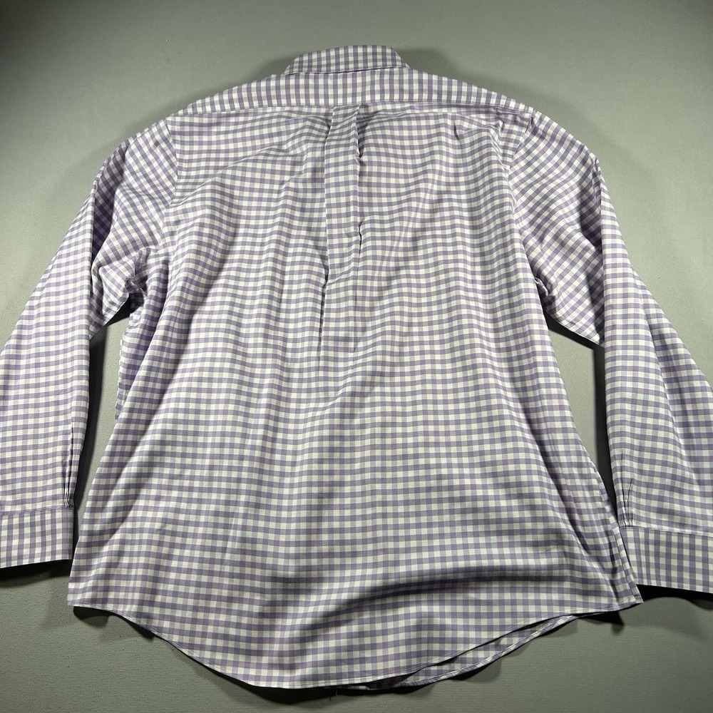 Mens Brooks Brothers 1818 Regent XL Purple Oxford Sheep Logo Dress Shirt - Picture 5 of 8